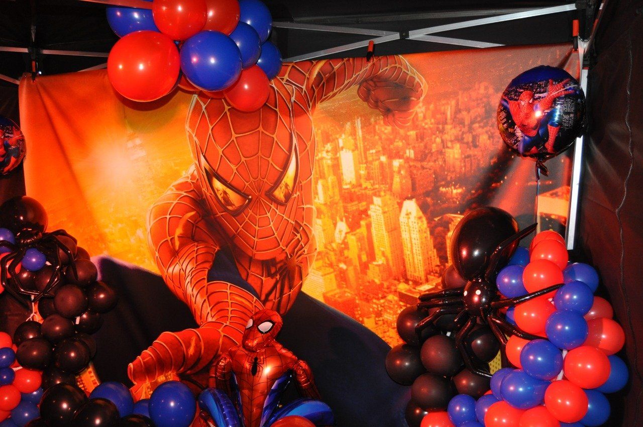 Toile De Fond Carrée Spiderman 80 X 60 Pouces – Décoration D’anniversaire, Fournitures De Fête