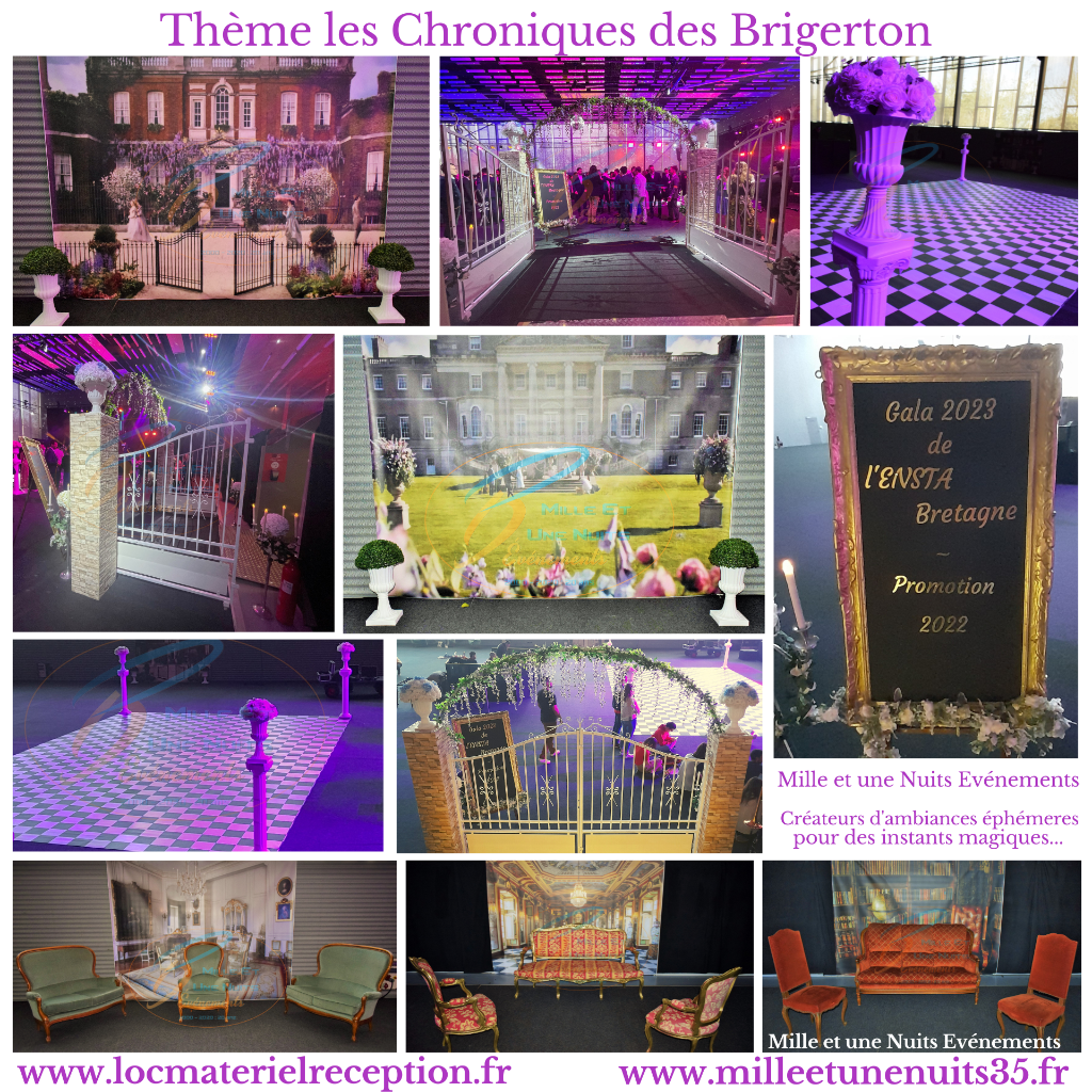 Thème les chroniques des Brigerton

Décoration évènementiel Mariage, soirée de gala, soirée d'entreprise ...Sur  l'ille et vilaine: Fougères, Vitré, Rennes, St Malo, Antrain. Mayenne: Laval.  Manches: Avranches,  Bretagne, Normandie, Pays de la Loire...