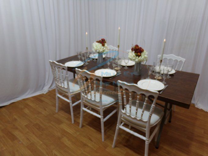 TABLE LE PLATEAU BOIS 1.90MX0.75M PIED METAL