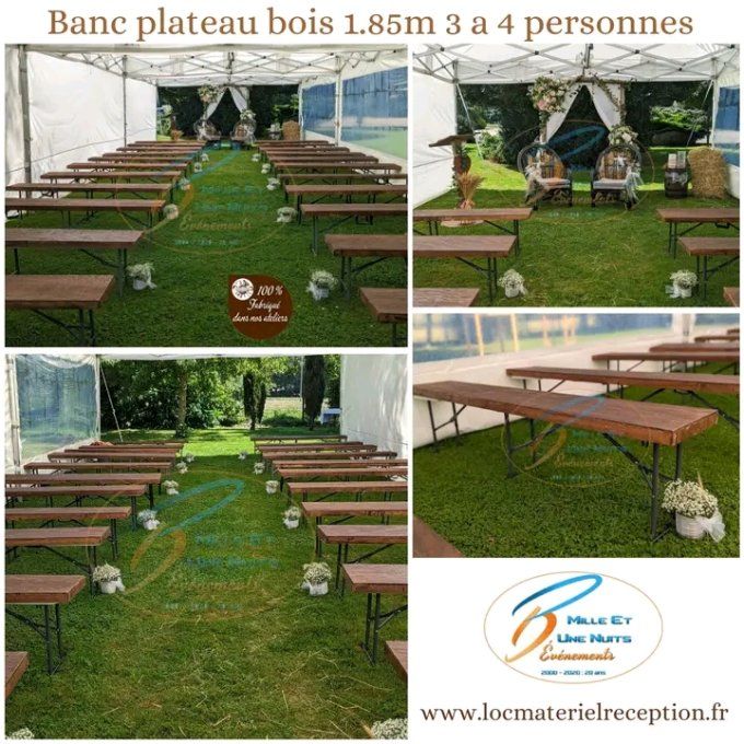 OFFRE DU MOMENT SUR LE BANC EN BOIS PIED METAL