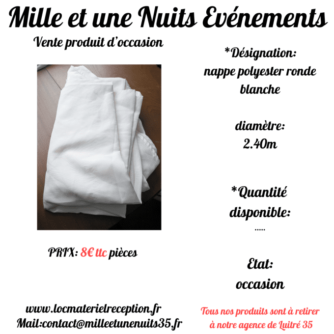 NAPPE RONDE BLANCHE