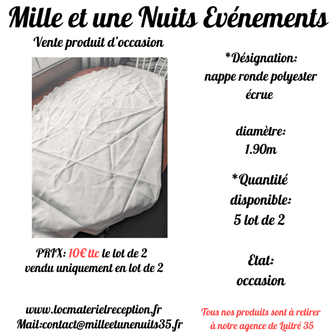 NAPPE RONDE ECRUE