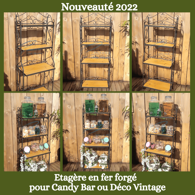 ETAGERE EN FER FORGE CANY BAR