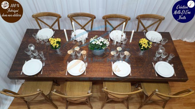 TABLE LE PLATEAU BOIS 2.00MX0.90M