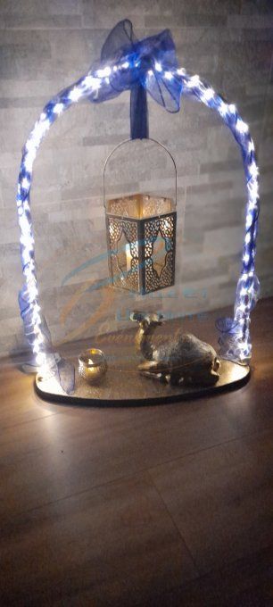 Lanterne or esprit orientale 15cm x13cm