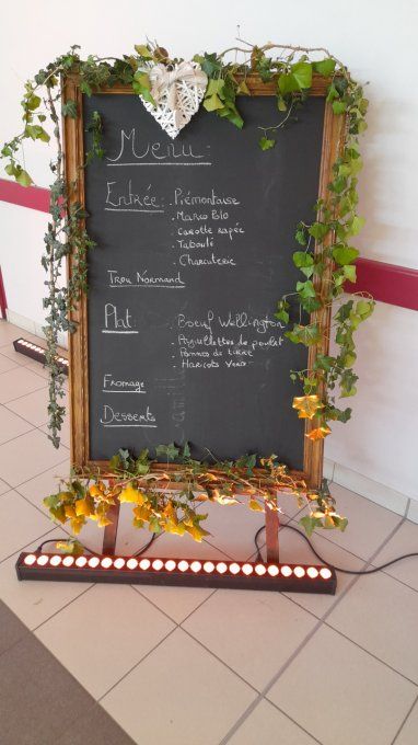 CADRE BOIS ANCIEN, TABLEAU ARDOISE