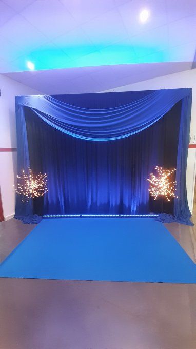 RIDEAU LYCRA NOIR 3MX4M