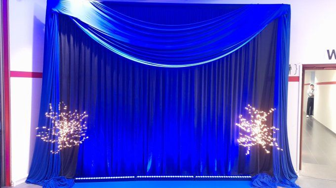 RIDEAU LYCRA NOIR 3MX4M