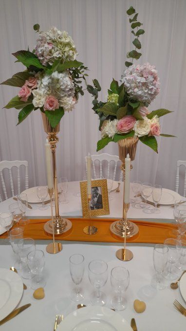 TRYO VASE TROMPETTE METAL OR