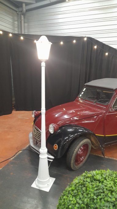 LAMPADAIRE BLANC EN METAL DE 2m