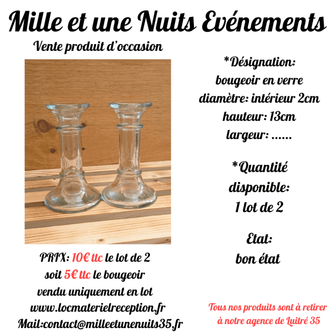 BOUGEOIR EN VERRE