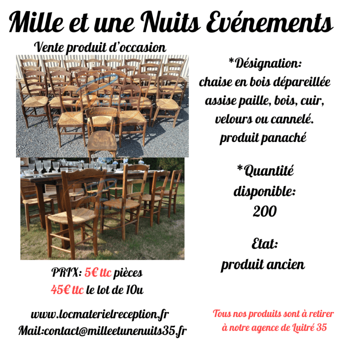 CHAISE EN BOIS DEPAREILLE