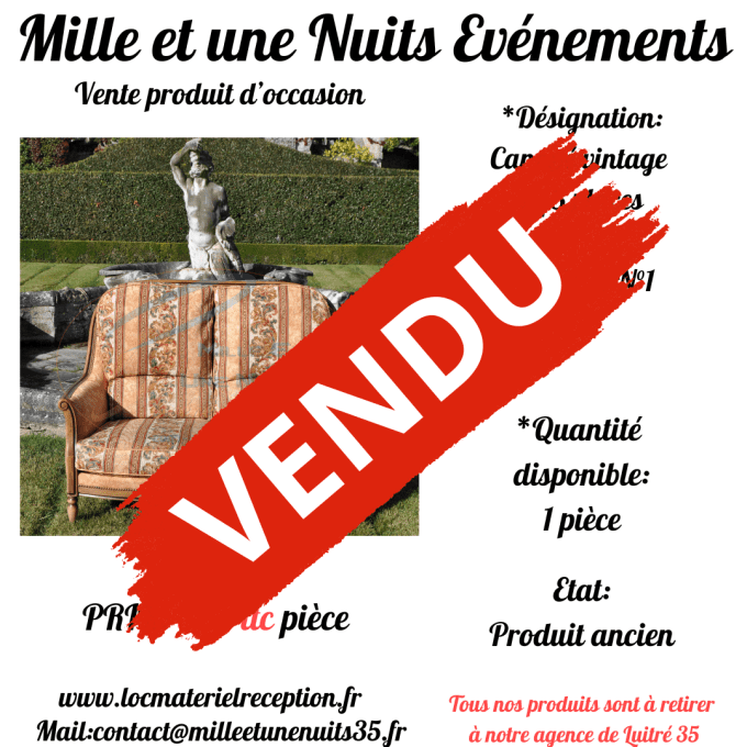 CANAPE VINTAGE  MODELE N°1