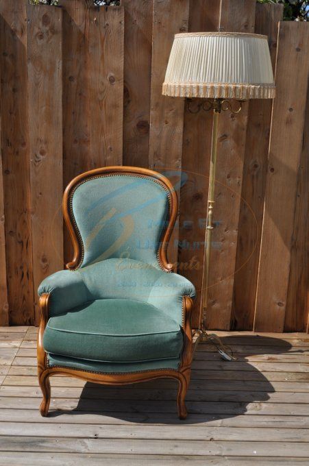 Fauteuil Bergère vintage VERT RETRO