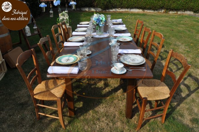 TABLE BOIS CHENE RUSTIQUE