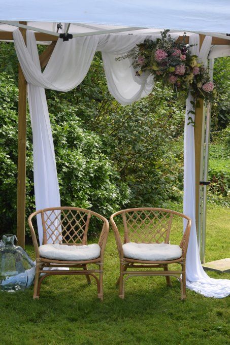 Fauteuil Louise en Bambou avec coussin