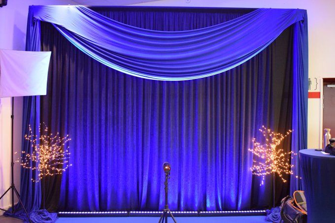 RIDEAU LYCRA NOIR 3MX4M