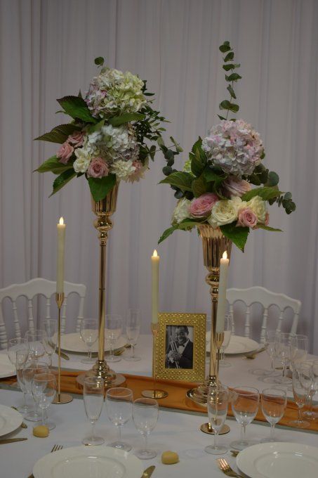 TRYO VASE TROMPETTE METAL OR