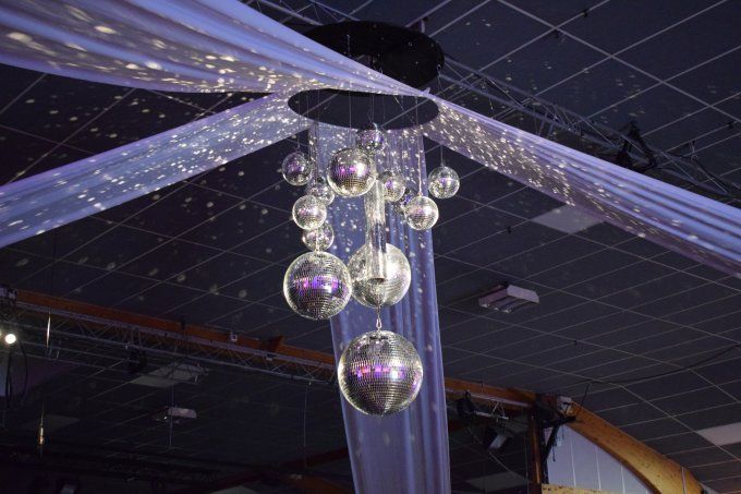 CENTRE DE PLAFOND BOULE DISCO