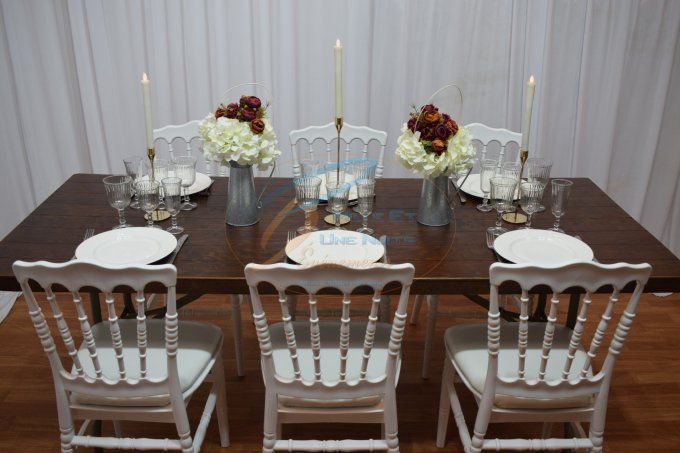 TABLE LE PLATEAU BOIS 1.90MX0.75M PIED METAL