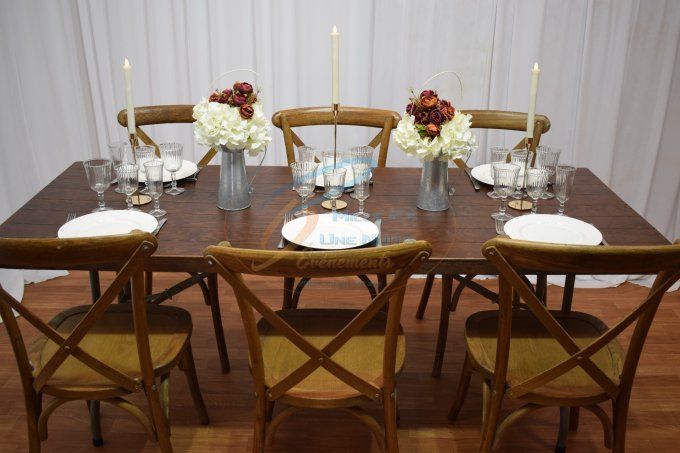 TABLE LE PLATEAU BOIS 1.90MX0.75M PIED METAL