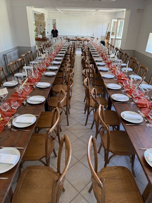 CHAISE EN BOIS DOS CROISE CROSSBACK