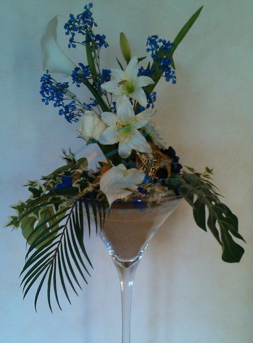 CENTRE DE TABLE VASE MARTINI