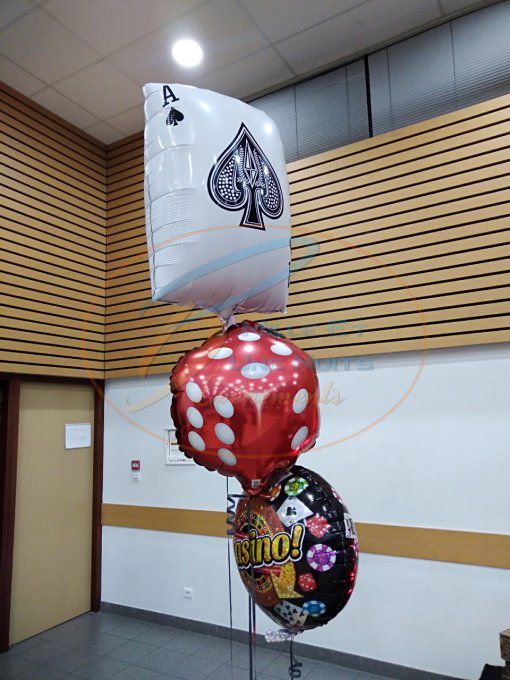 BOUQUET DE 3 BALLONS HELIUM ALU 45CM