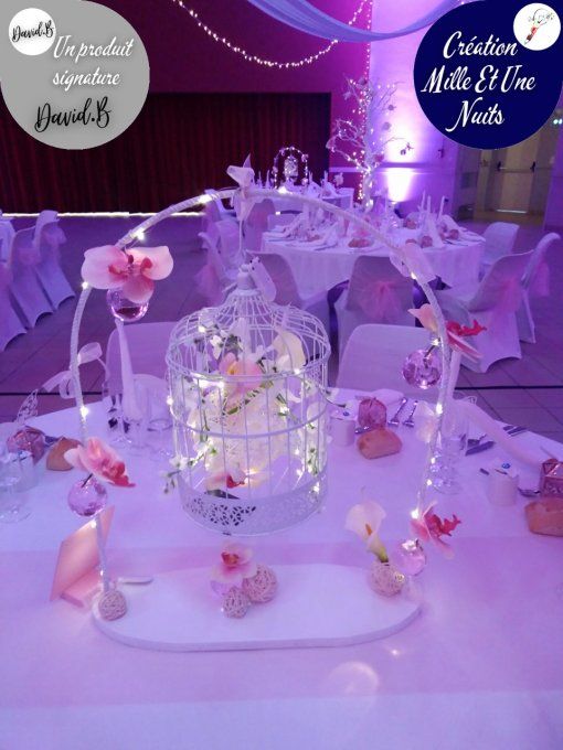 CENTRE DE TABLE  ARCHE BLANC