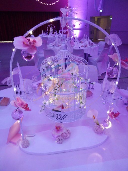 CENTRE DE TABLE  ARCHE BLANC