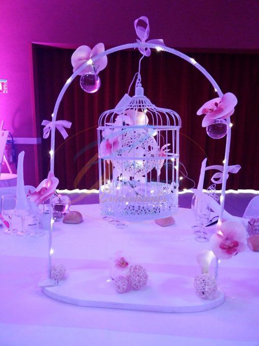 CENTRE DE TABLE  ARCHE BLANC