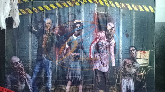 TOILE DE FOND ZOMBIE 3MX2M