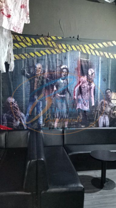 TOILE DE FOND ZOMBIE 3MX2M