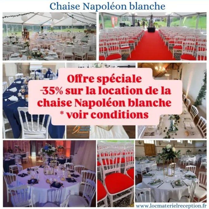 OFFRE SPECIALE SUR LA CHAISE NAPOLEON BLANCHE