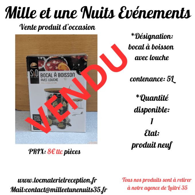 BOCAL A BOISSON AVEC LOUCHE