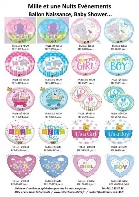 COLLECTION BALLON NAISSANCE, BABY SHOWER...