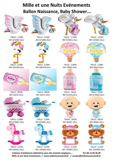 COLLECTION BALLON NAISSANCE, BABY SHOWER...