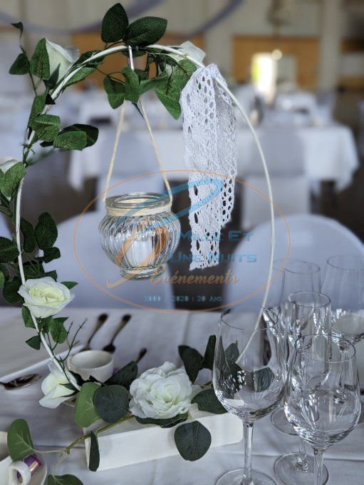 CENTRE DE TABLE BOHEME OVALE OU CIRCULAIRE