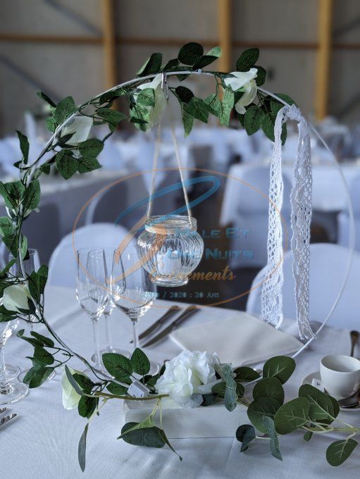 CENTRE DE TABLE BOHEME OVALE OU CIRCULAIRE