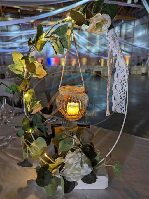 CENTRE DE TABLE BOHEME OVALE OU CIRCULAIRE
