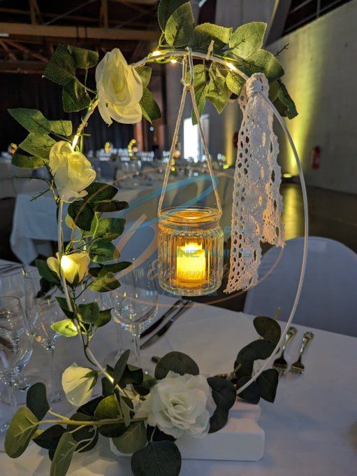 CENTRE DE TABLE BOHEME OVALE OU CIRCULAIRE