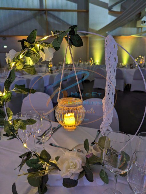 CENTRE DE TABLE BOHEME OVALE OU CIRCULAIRE