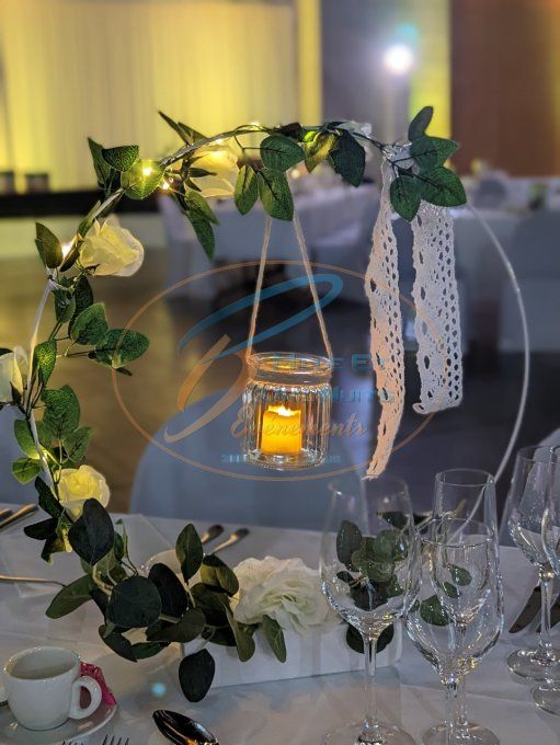 CENTRE DE TABLE BOHEME OVALE OU CIRCULAIRE