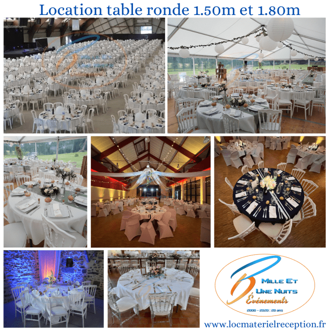 OFFRE DU MOMENT SUR LES TABLES RONDE 1.50M ET 1.80M