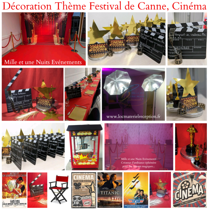 Décoration Thème cinéma, Festival de Cannes
